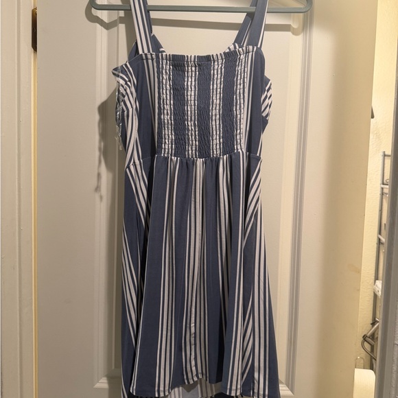 Planet Gold Navy and White Striped Midi Dress - Picture 3 of 4
